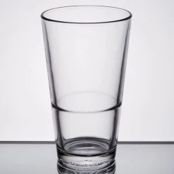 Libbey Restaurant Basics 16 Oz. Customizable Rim Tempered Stackable Mixing Glass / Pint Glass - 24/Case -Wasserstrom store 1029596