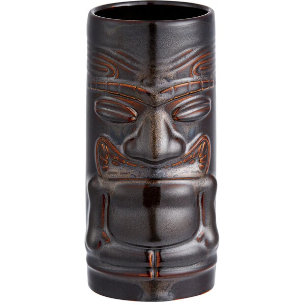 Tuxton GZL-160 Lava 16 Oz. Ceramic Tiki Mug - 12/Pack 4 Tuxton GZL-160 Lava 16 Oz. Ceramic Tiki Mug - 12/Pack - Image 2