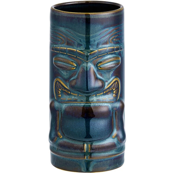 Tuxton GZ4-160 Pine 16 Oz. Ceramic Tiki Mug - 12/Pack 4 Tuxton GZ4-160 Pine 16 Oz. Ceramic Tiki Mug - 12/Pack - Image 2