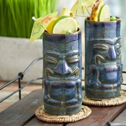 Tuxton GZ4-160 Pine 16 Oz. Ceramic Tiki Mug - 12/Pack