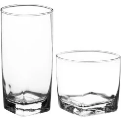 Acopa Cube Rocks / Old Fashioned And Beverage Glass Set - 24/Set -Wasserstrom store 2397435