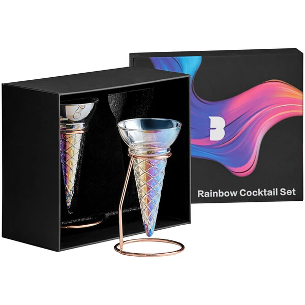 Flavour Blaster 5 Oz. Ice Cream Cone Cocktail Glass With Stands - 2/Pack 4 Flavour Blaster 5 Oz. Ice Cream Cone Cocktail Glass With Stands - 2/Pack - Image 2