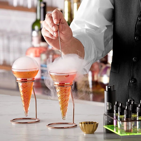 Flavour Blaster 5 Oz. Ice Cream Cone Cocktail Glass With Stands - 2/Pack 5 Flavour Blaster 5 Oz. Ice Cream Cone Cocktail Glass With Stands - 2/Pack - Image 3