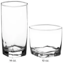 Acopa Cube Rocks / Old Fashioned And Beverage Glass Set - 24/Set -Wasserstrom store 2478009