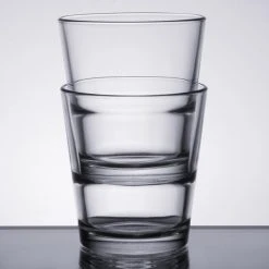 Libbey 15766 Restaurant Basics 9 Oz. Customizable Stackable Rocks / Old Fashioned Glass - 24/Case -Wasserstrom store 941592